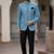 Sky blue color sequence jodhpuri for men | premium designer bandhgala ethnic wear