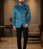 Pastel skyblue jodhpuri for men | premium designer bandhgala ethnic wear