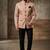 Pastel orange floral jodhpuri for men | premium designer bandhgala ethnic wear