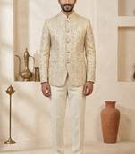 Beige color traditional jodhpuri for men | premium designer bandhgala ethnic wear