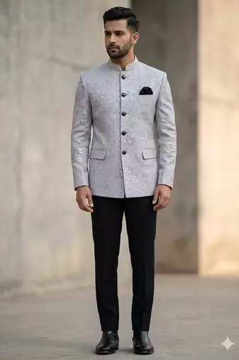purple sequence jodhpuri for men | premium designer bandhgala ethnic wear