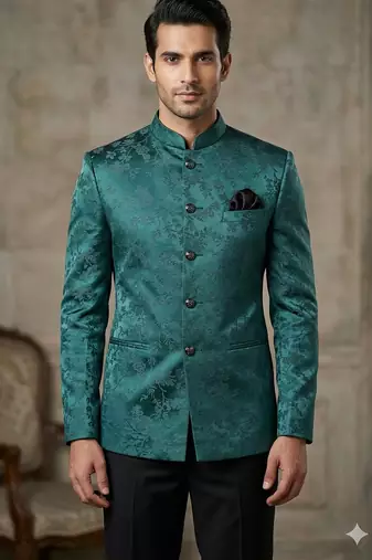 Bottle green color jodhpuri for men | premium designer bandhgala ethnic wear