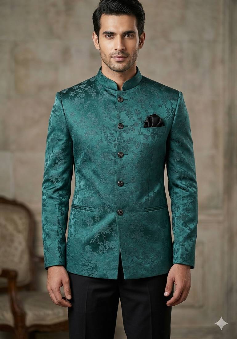 Bottle green color jodhpuri for men | premium designer bandhgala ethnic wear