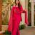 Women's Beautiful Solid Silk Crepe Fabric Straight Kurta Patiala and Dupatta Set