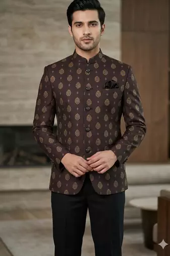 Wine color jodhpuri for men | premium designer bandhgala ethnic wear