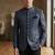 Navy blue weaving jodhpuri for men | premium designer bandhgala ethnic wear