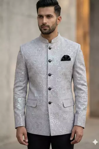 purple sequence jodhpuri for men | premium designer bandhgala ethnic wear