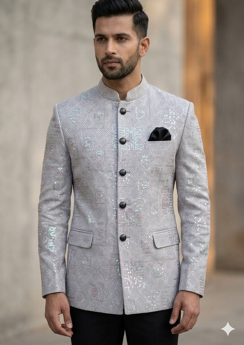 purple sequence jodhpuri for men | premium designer bandhgala ethnic wear