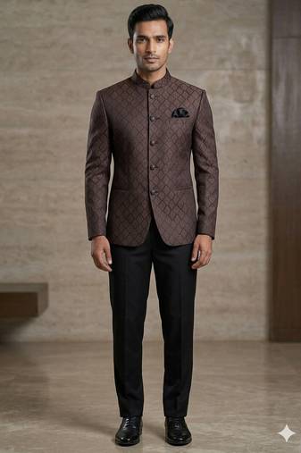 Dark wine color jodhpuri for men | premium designer bandhgala ethnic wear