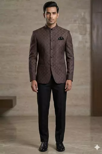 Dark wine color jodhpuri for men | premium designer bandhgala ethnic wear