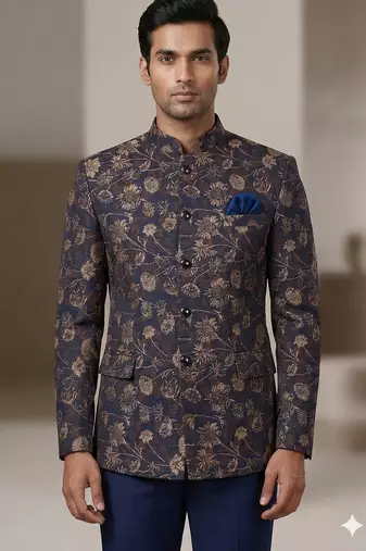 Blue color jodhpuri for men | premium designer bandhgala ethnic wear
