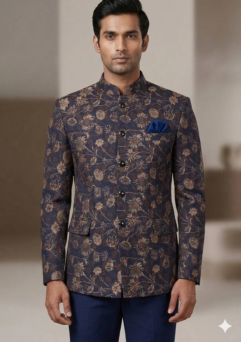 Blue color jodhpuri for men | premium designer bandhgala ethnic wear