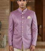Dusty pink velvet jodhpuri for men | premium designer bandhgala ethnic wear