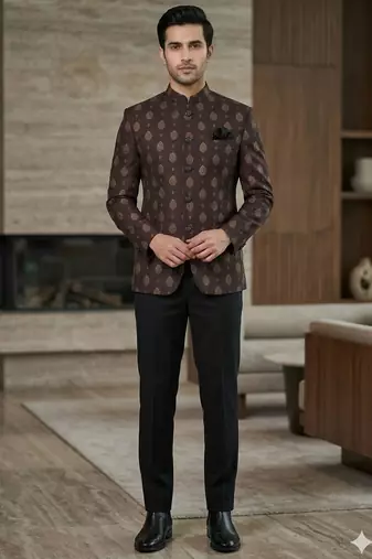 Wine color jodhpuri for men | premium designer bandhgala ethnic wear