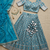 blue art silk plain lehenga choli
