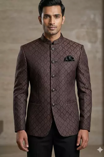 Dark wine color jodhpuri for men | premium designer bandhgala ethnic wear