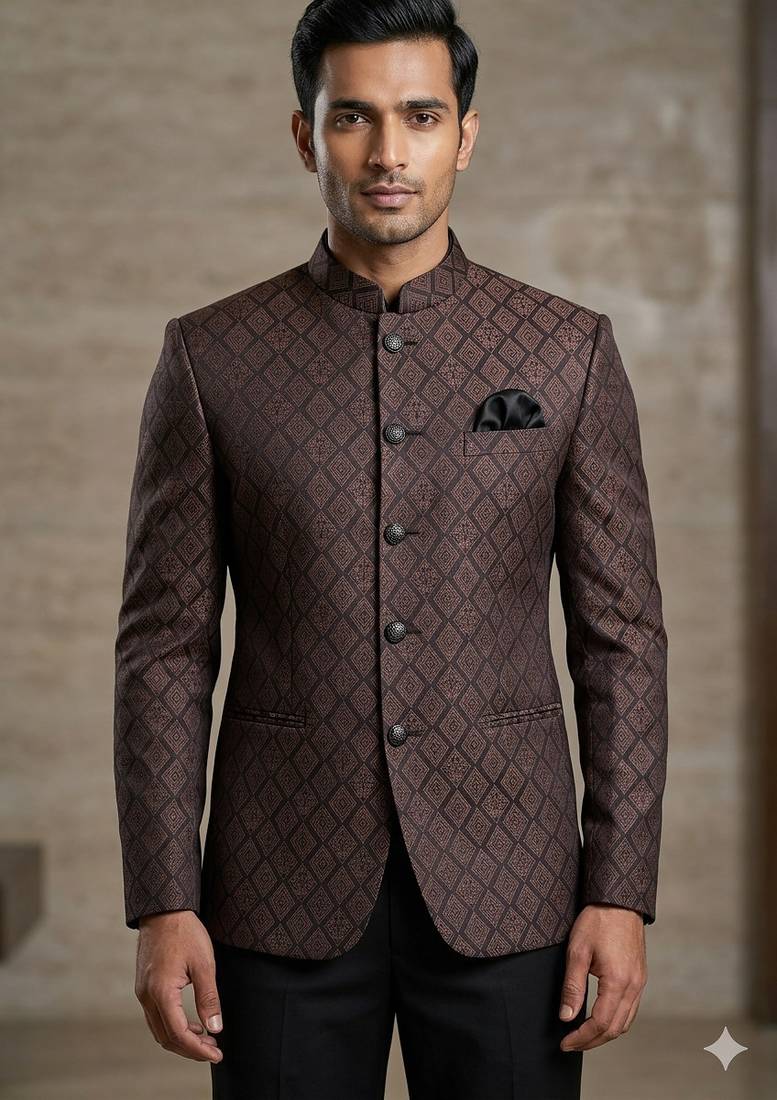 Dark wine color jodhpuri for men | premium designer bandhgala ethnic wear
