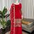 Red georgette thread with sequin  salwar suit