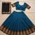 teal blue art silk plain lehenga choli