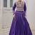 Traditional Purple Gujarati Embroidered With Mirror Lace Work Lehenga & Top for Garba Nights_Free Size