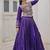 Traditional Purple Gujarati Embroidered With Mirror Lace Work Lehenga & Top for Garba Nights_Free Size