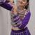 Traditional Purple Gujarati Embroidered With Mirror Lace Work Lehenga & Top for Garba Nights_Free Size