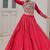 Traditional Marron Gujarati Embroidered With Mirror Lace Work Lehenga & Top for Garba Nights_Free Size