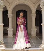 Wine Embroidered Long Kurti with Navratri Lehenga Set for Women | Festive Ethnic Wear_Free Size