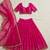 pink silk blend plain lehenga choli