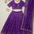 purple silk blend plain lehenga choli