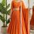 orange silk blend embroidered lehenga choli