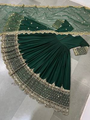 Deep maroon georgette embroidered with sequin anarkali suit 3
