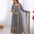 Light grey georgette embroidered with sequin anarkali suit