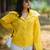 Yellow kantha cotton shirt