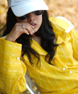 Yellow kantha cotton shirt 3