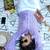 Lavender kantha cotton shirt