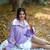 Lavender kantha cotton shirt