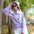 Lavender kantha cotton shirt