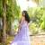 Lavender kantha cotton tiered maxi dress