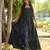 Black kantha cotton tiered maxi dress