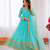 Sky blue georgette embroidered with sequin anarkali suit