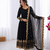 Black georgette embroidered with sequin anarkali suit