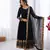 Black georgette embroidered with sequin anarkali suit