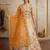 Light Ivory Beige French Crepe Silk Sequin Work Lehenga With Foil Mirror Work For Women's