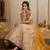 Light Ivory Beige French Crepe Silk Sequin Work Lehenga With Foil Mirror Work For Women's
