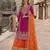 Rani pink free size stitched plazzo suit with embroidery & sequence work
