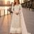 White net semi stitched suit with coding and embroidery work