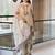 Cream colour pure fendi silk embroidered farshi palazzo suit set