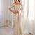 Ivory colour fendy satin sequins embroidered saree