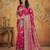 Magenta colour jacquard weaving with rich zari border & pallu work